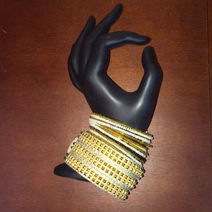 Gold/silver black Bracelet Duo